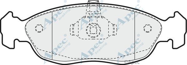 APEC BRAKING Комплект тормозных колодок, дисковый тормоз PAD951